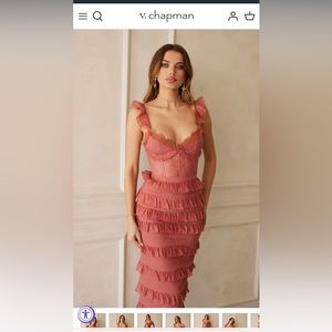 V Chapman Fiorenza Dress Dusty Cedar